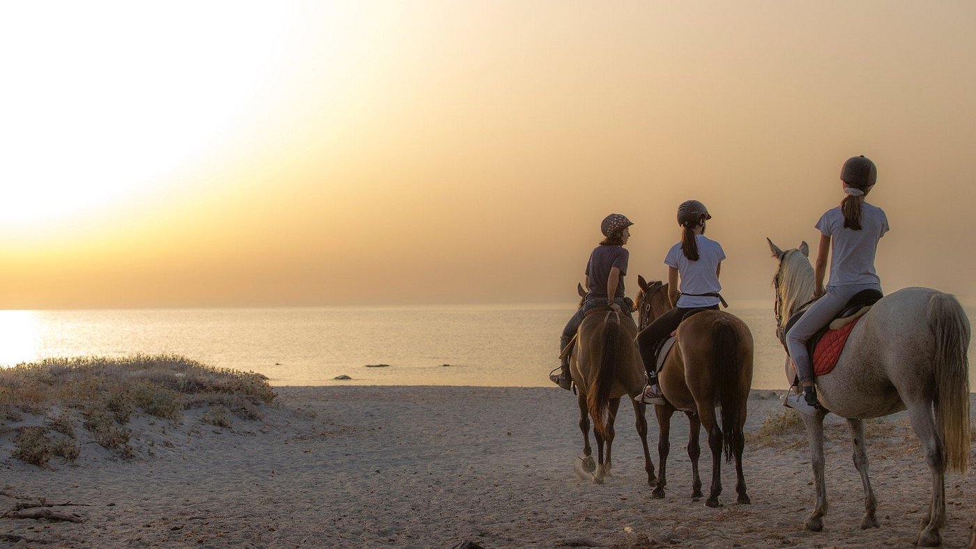 Passeggiata a cavallo al tramonto sulla costa di Budoni